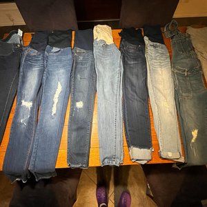 Maternity Pants Bundle (9 items) // Fits pre-pregnancy Size 4